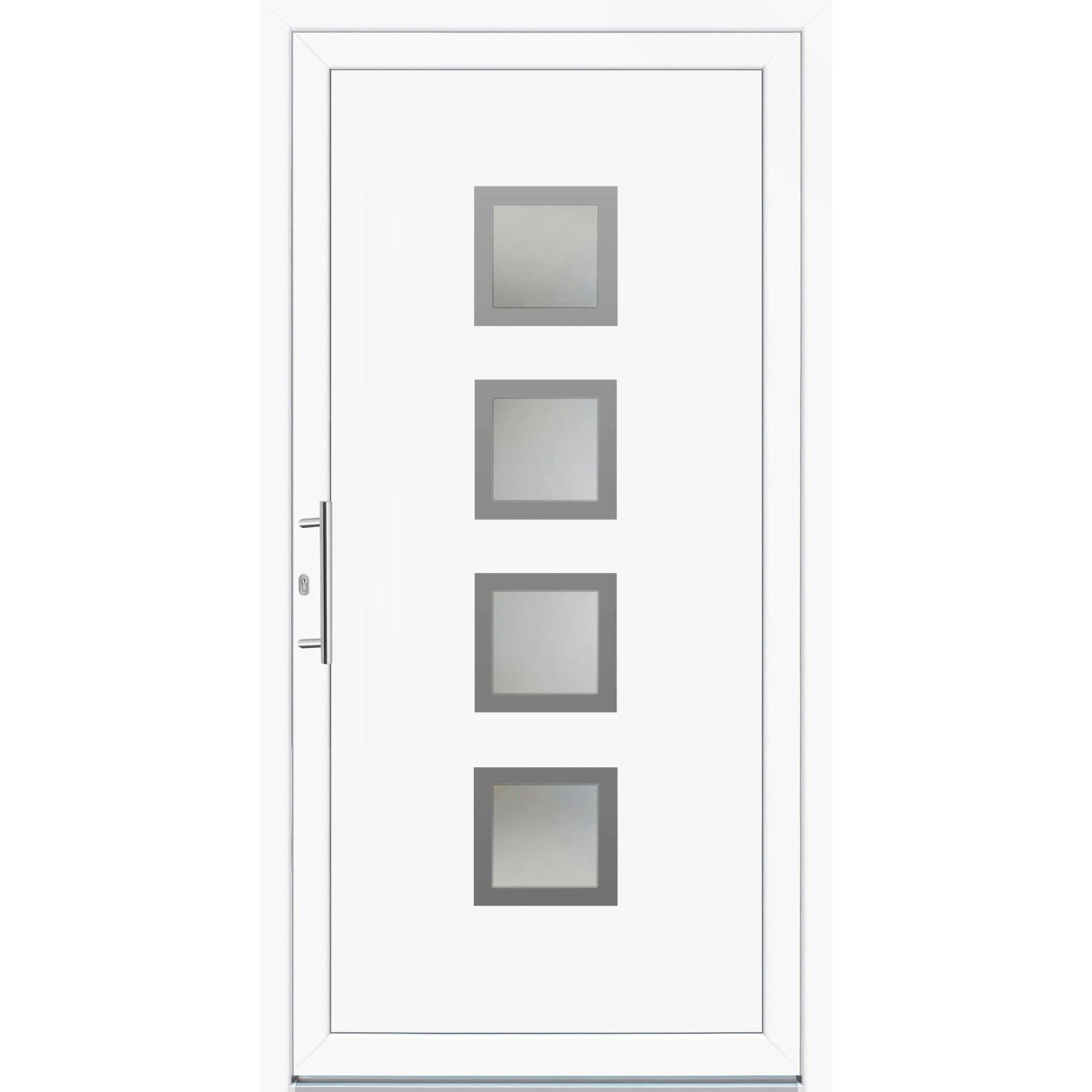 Panto Kunststoff-Haustür K025 Weiß 110 cm x 210 cm DIN L