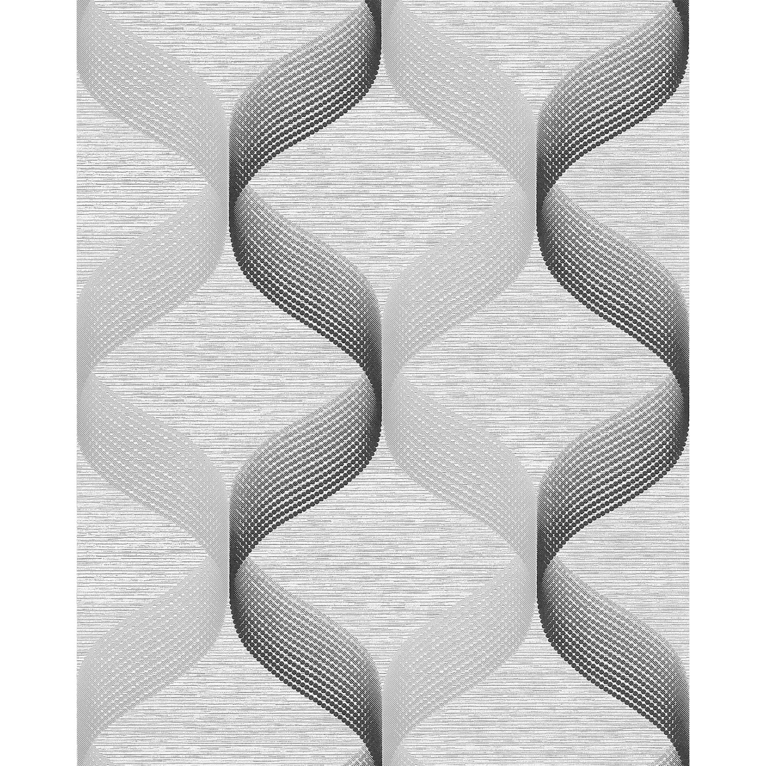 EDEM 1034-10 Retro Tapete Grafisch glitzernd Silber Grau Anthrazit 0,53 m x günstig online kaufen