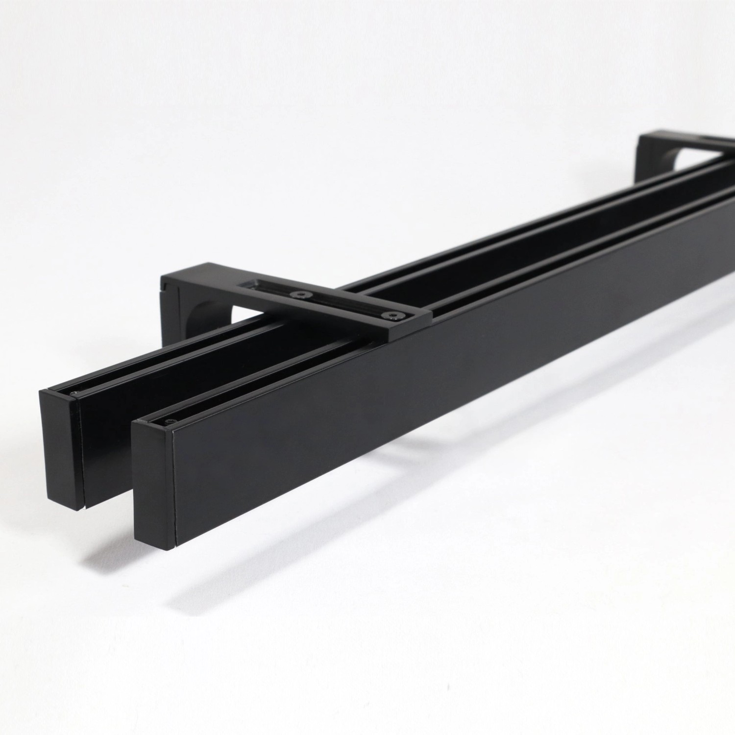 Deco-Raum Gardinenschiene nach Maß 2-Lauf Loft Schwarz 390cm_9