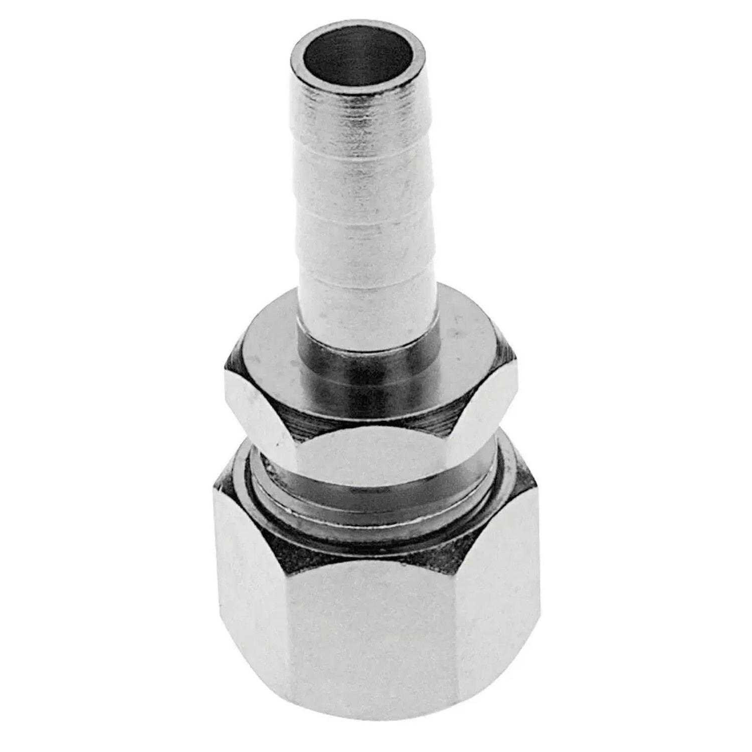 Ich-Zapfe Quetschverschraubung Edelstahl mit Schlauchtülle für Bierschlauch NW 7 mm und Stahlrohr 8 X 0,5 mm