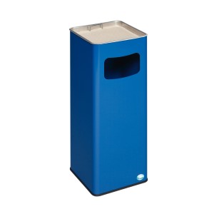 PROREGAL Klassischer Kombiascher Eckig HxBxT 66,5 x 26 x 26 cm Verzinkter Stahl Blau