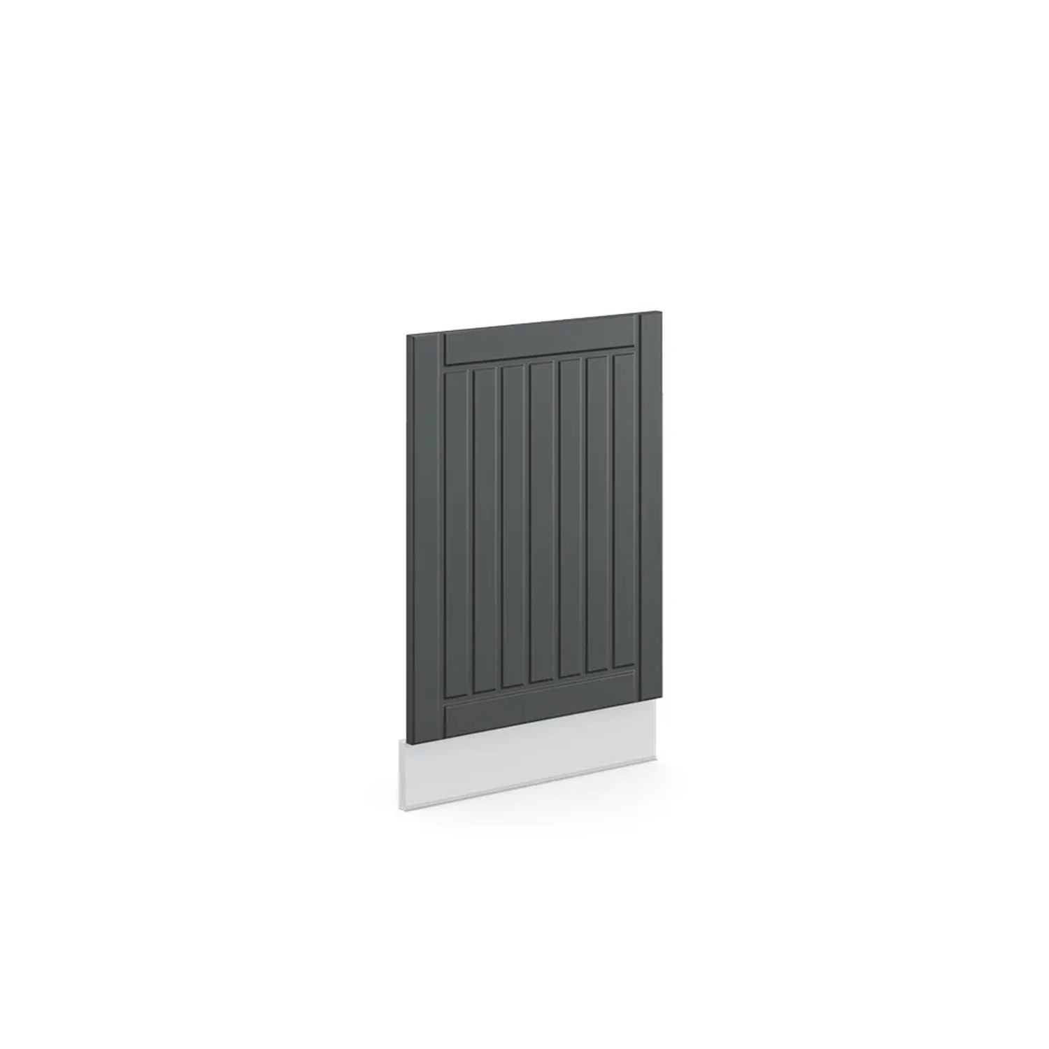 Vicco Frontblende Fame-Line Geschirrspüler Fronttür Weiß/Dunkelgrau 45 cm ohne Arbeitsplatte