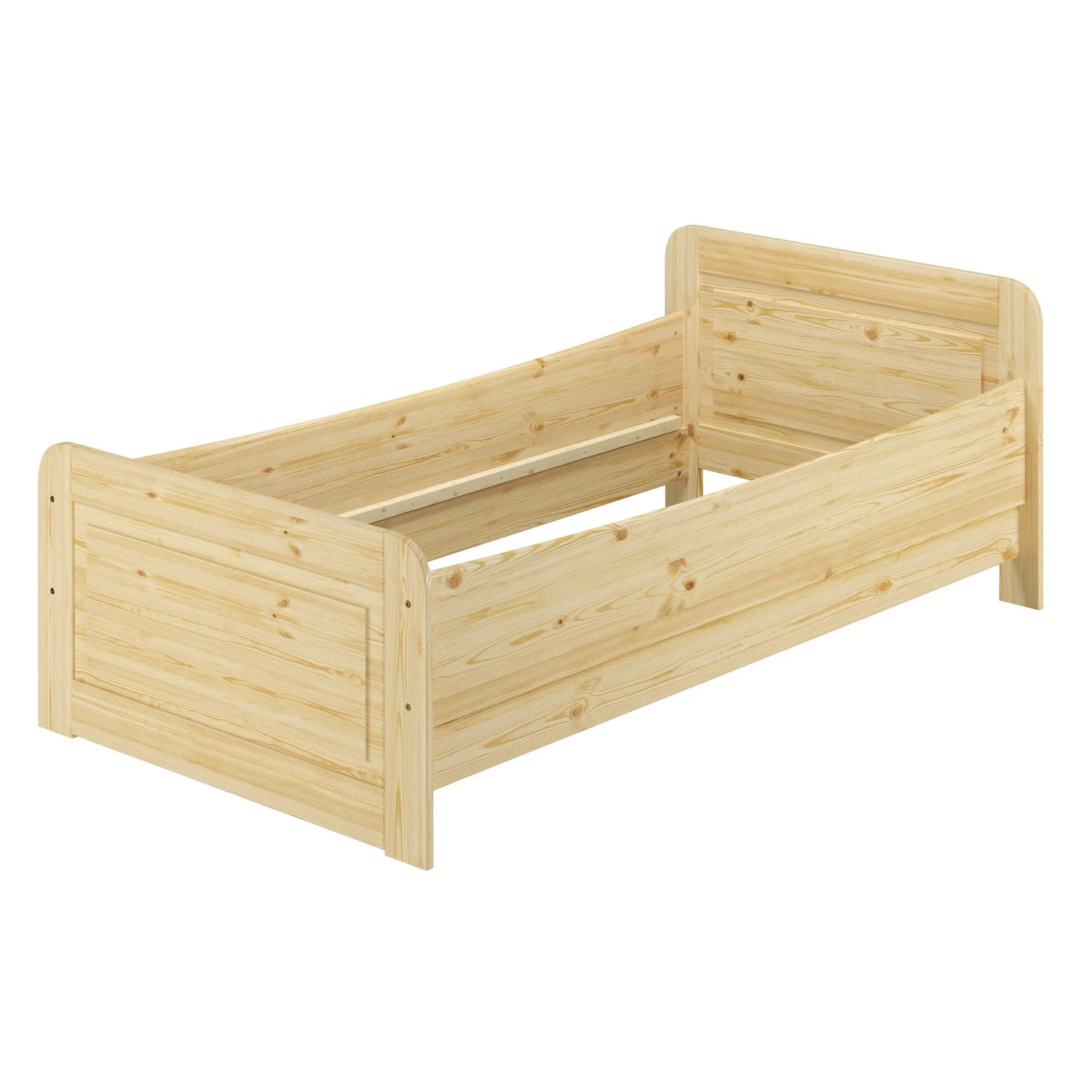 Erst-Holz Seniorenbett 120 x 200 Kiefer Massiv ohne Lattenrost Modell 42