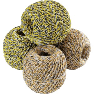 4 Knäuel Recycling-Schnur, je 100 m, in verschiedenen Farben. Ideal zum Basteln und Verpacken.