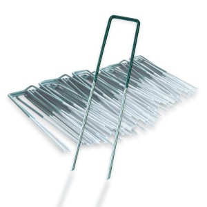 300 rostfreie KARAT Erdanker 3x15cm für Kunstrasen, Vlies & Gewächshäuser.