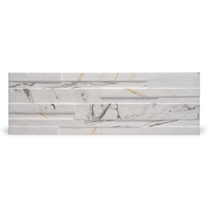 Klimex Verblender Feinsteinzeug UltraStrong Marble White, 52x17cm, mit Marmor Optik.