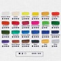 Artina Crylic Acrylfarben, 24 Farben à 500ml, Farbübersicht