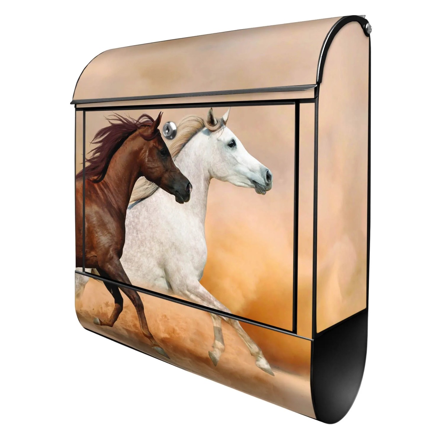 Banjado Design Briefkasten Schwarz Pulverbeschichtet 39x47x14cm 2 Schlüssel günstig online kaufen