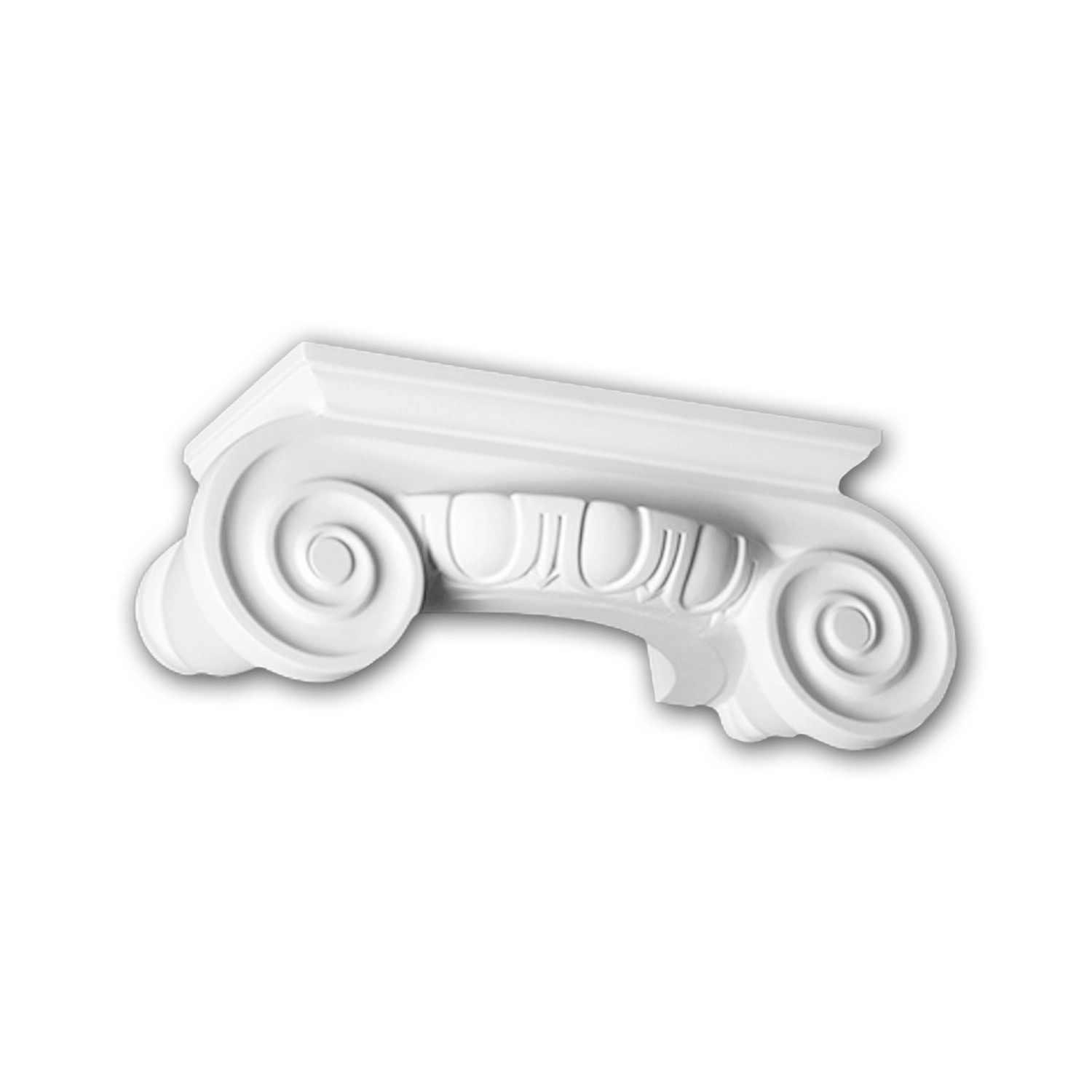 PROFHOME 115004 Halbsäulen Kapitell Säule Zierelement Stuckdekor 43,8 cm x 17,4 cm x 18,0 cm Weiß