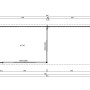 Grundriss Gartenhaus Fjordholz Alu Concept 44 A mit Anbau, Maße und Flächenangaben.