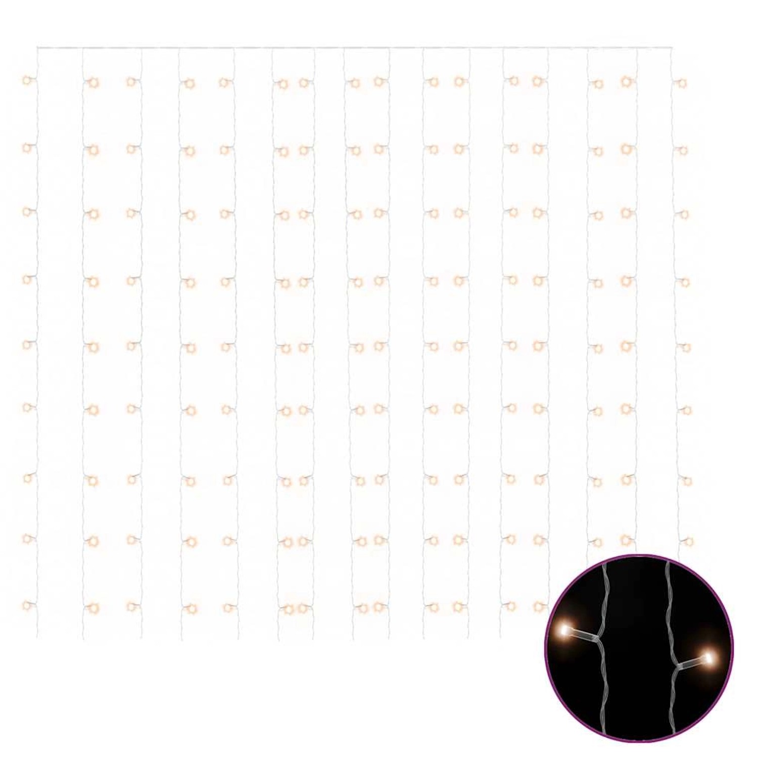 vidaXL LED-Lichtervorhang 3x3 m 300 LED Warmweiß 8 Funktionen 328925 günstig online kaufen
