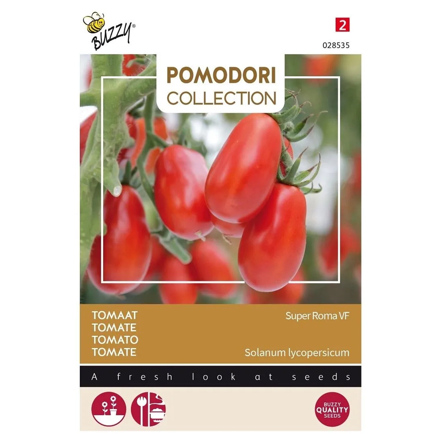 Tomate 'Super Roma VF' Saatgut ca. 0,75 g Ideal für Saucen