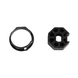 Avosdim Adapterset für 35mm Motoren und 40mm Achtkantwelle, bestehend aus Adapter und Mitnehmer.