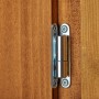 Weißes SOTECH Türband (15x83 mm) zum Anschrauben an einer Holztür.
