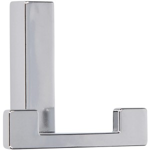 Moderner Siro Garderobenhaken 2325, Metall Chrom glänzend, Lochabstand 31 mm.