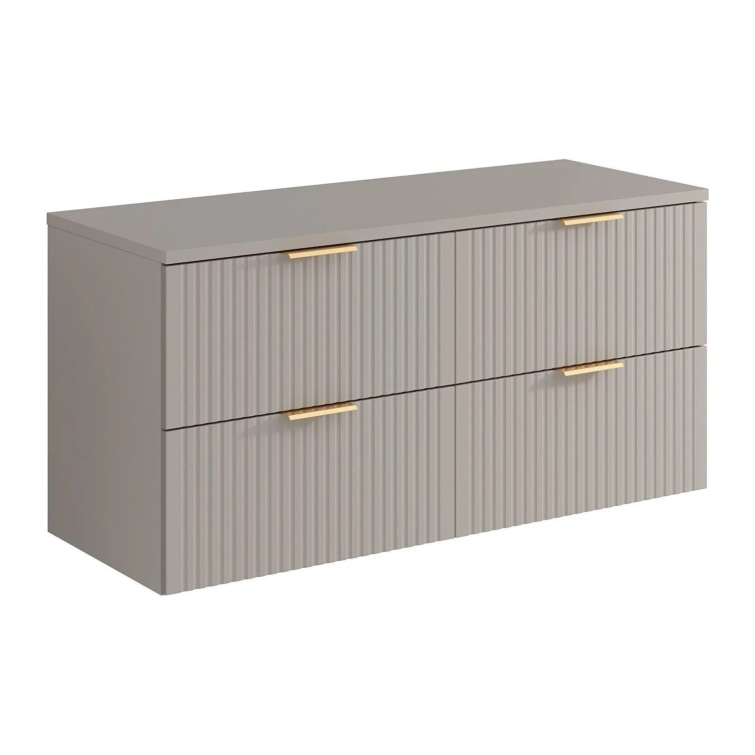 Vente-unique Waschbeckenunterschrank Zevara Beige 120 cm