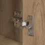 Detailaufnahme: Scharnier an vidaXL Nachttisch Artisan-Eiche.