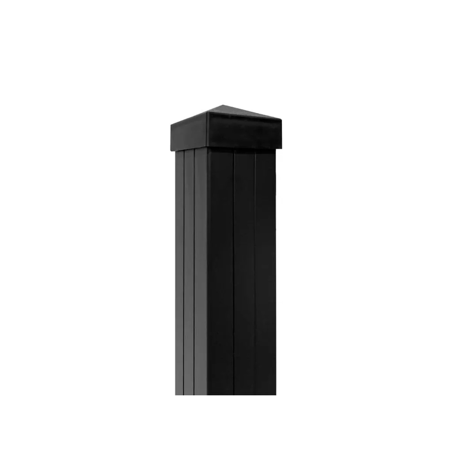 Belladoor WPC Zaunpfosten Anthrazit 180 cm Inklusive Pfostenträger Alupfosten für Steckzaun