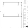 Technische Zeichnung: Schulte Design-Heizkörper Turin, Maße 114,3 x 60,5 cm, Anschluss unten.