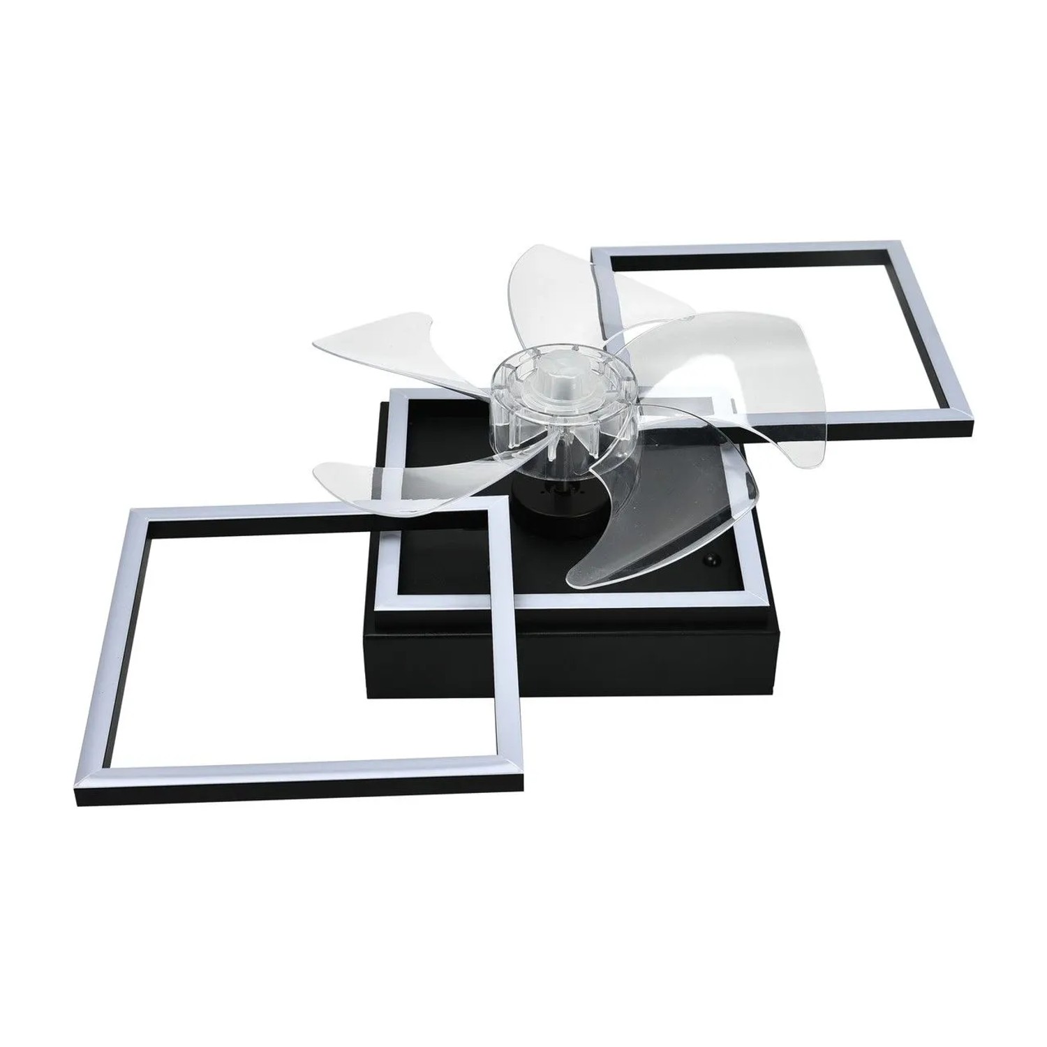 NETTLIFE Deckenventilator aus Eisen L68cm Schwarz