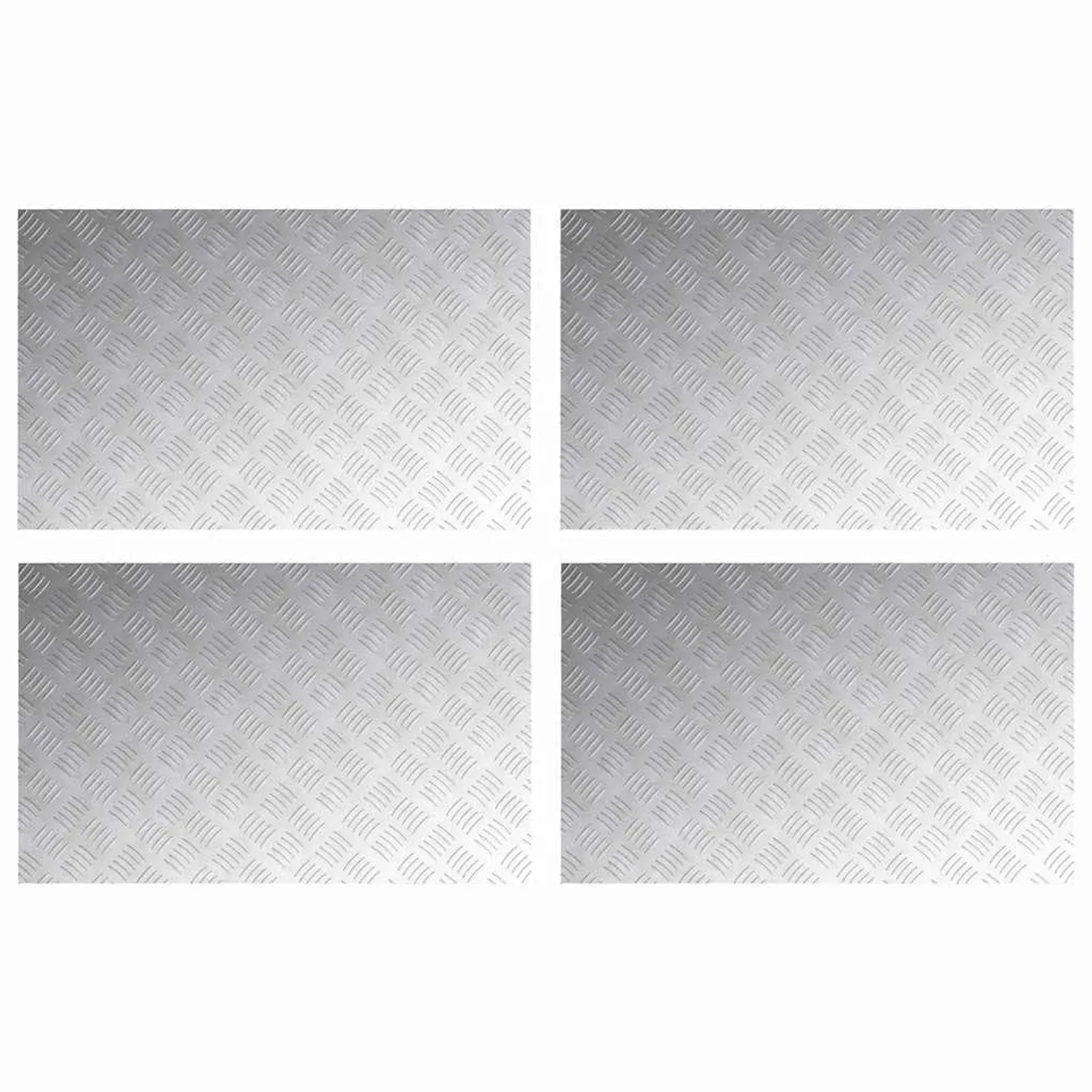 vidaXL Rautenscheiben 4 Stk Silber 80 x 50 cm Aluminium 4104358