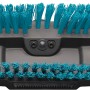 Gardena Cleansystem Stielbürste Hard, anthrazit, mit harten, weißen und türkisen Borsten für unempfindliche Flächen.