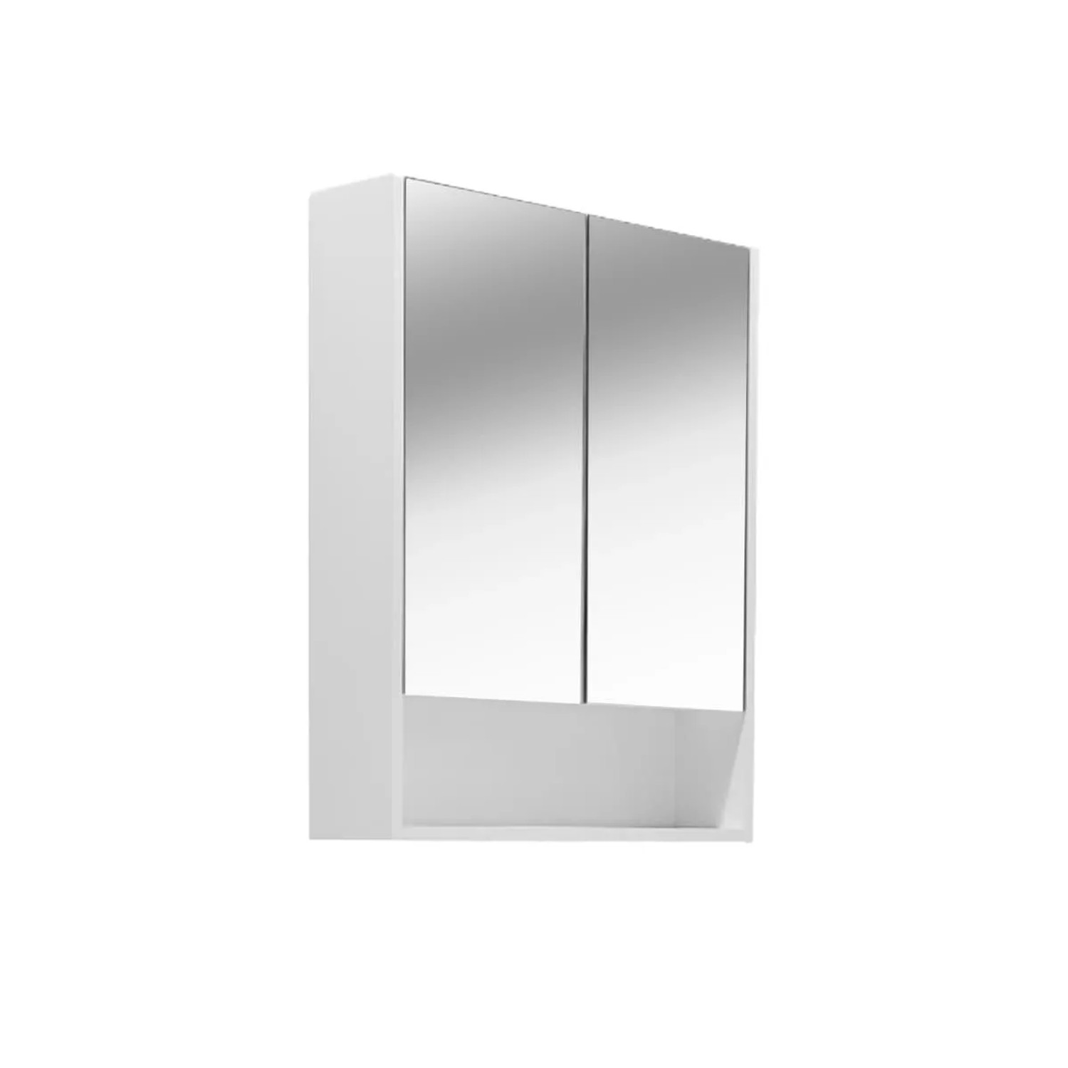 Swiss Aqua Technologies Spiegelschrank Badezimmerschrank mit Ablage 60x75CM Weiß