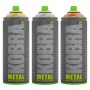 Drei Kobra DIY Metallic Sprays 400ml in Gold, Silber und Kupfer glänzend.