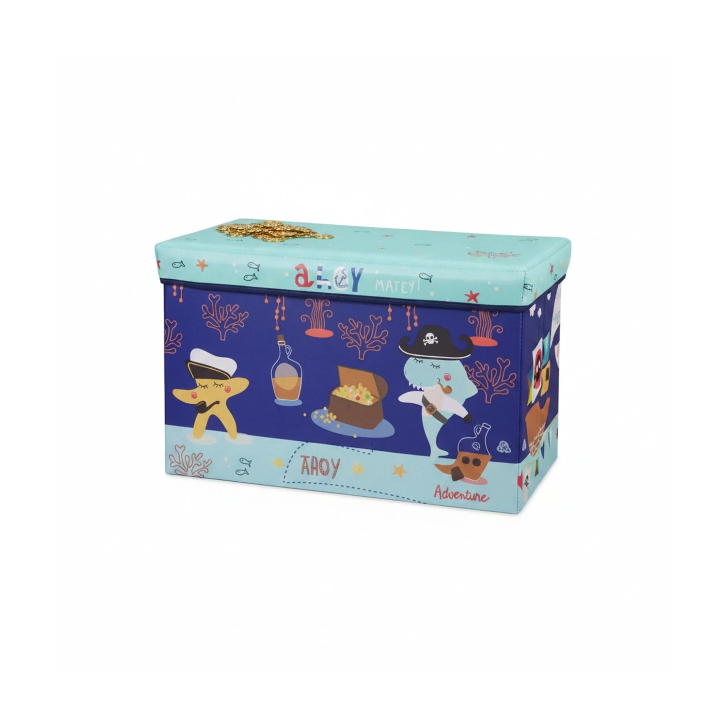 Relaxdays Sitzbox Polyester Mehrfarbig Faltbar 36 cm x 60,5 cm x 30,5 cm 2 kg
