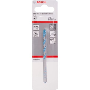 Bosch Universalbohrer CYL-9, 5 mm, für Beton, Mauerwerk, Holz, Kunststoff und Metall.
