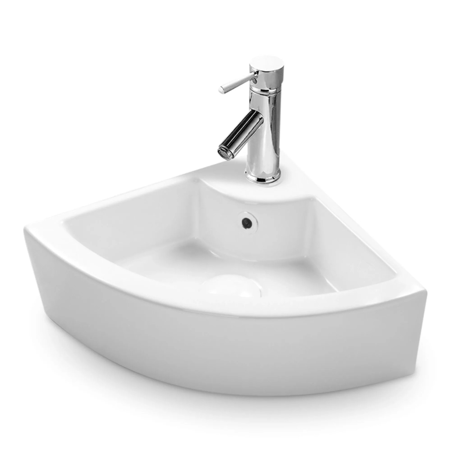 Stilform Eck Keramik Waschbecken Gäste WC 46x32 cm