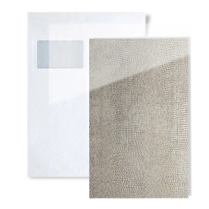 Musterstück Wallface Wandpaneel LEGUAN SILVER AR+, DIN A5, Reptil-Optik.