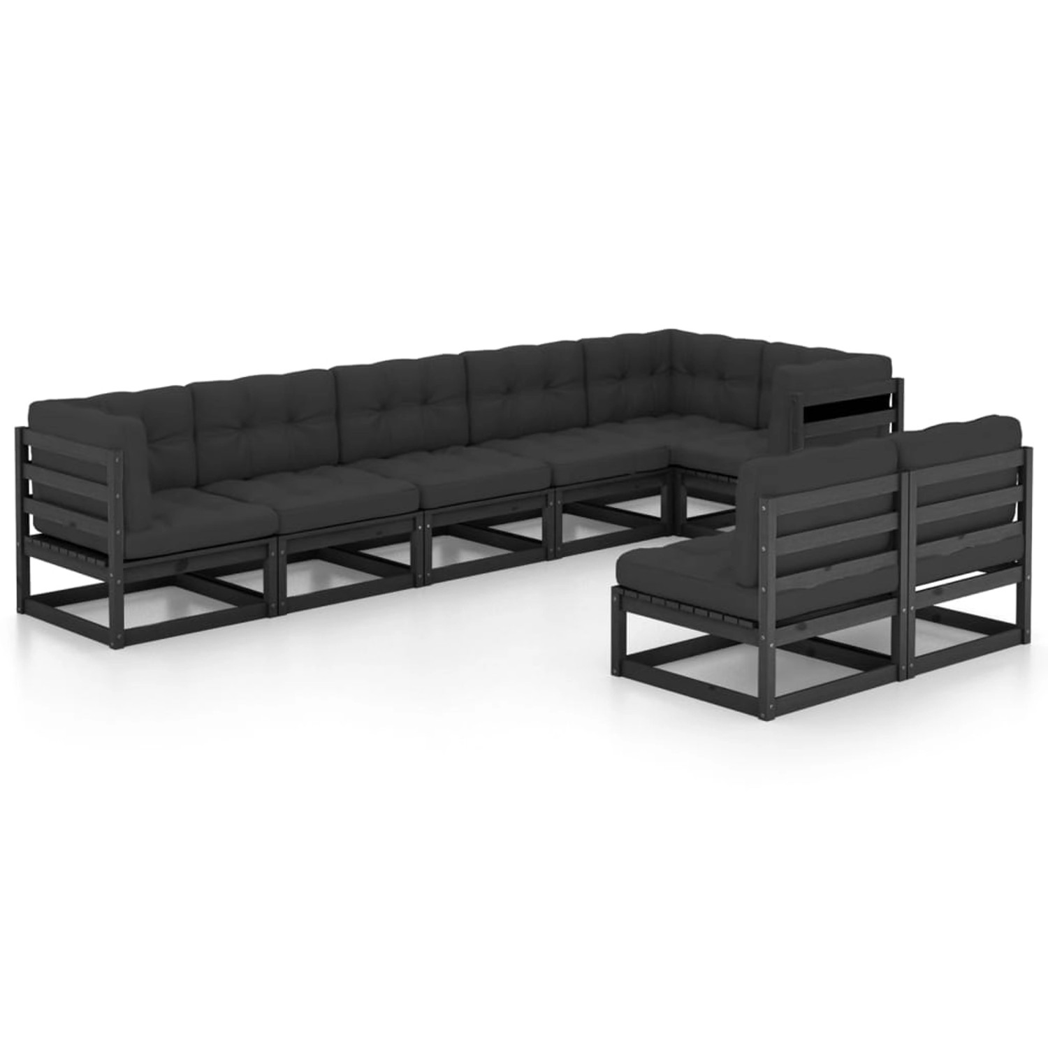 8-tlg. Garten-lounge-set Mit Kissen Kiefer Massivholz günstig online kaufen