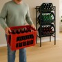 Relaxdays Getränkekistenregal Stahl Schwarz für 3 Kisten 109 cm x 49 cm x 32 cm 4,8 kg_5