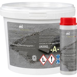 Dipoxy 2K-Epoxidharzmörtel D90 für Beton und Estrich 25 kg ca. RAL 9005 Schwarz
