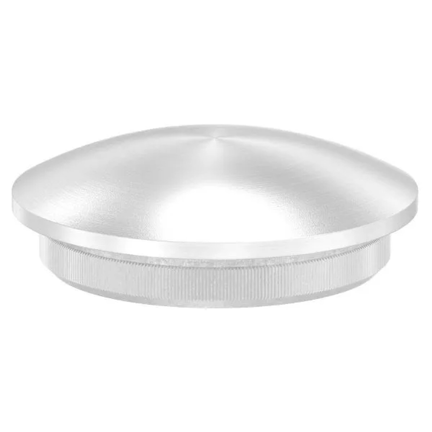 FeNau Einsteckkappe Edelstahl V2A Für Rohr Ø 33,7 mm X 2,5 mm Leicht Gewölbt Zum Einschlagen