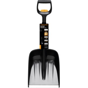 Fiskars Autoschaufel Telescopic X-series, verstellbarer Schneeschieber mit D-Griff und Aluminiumkante.