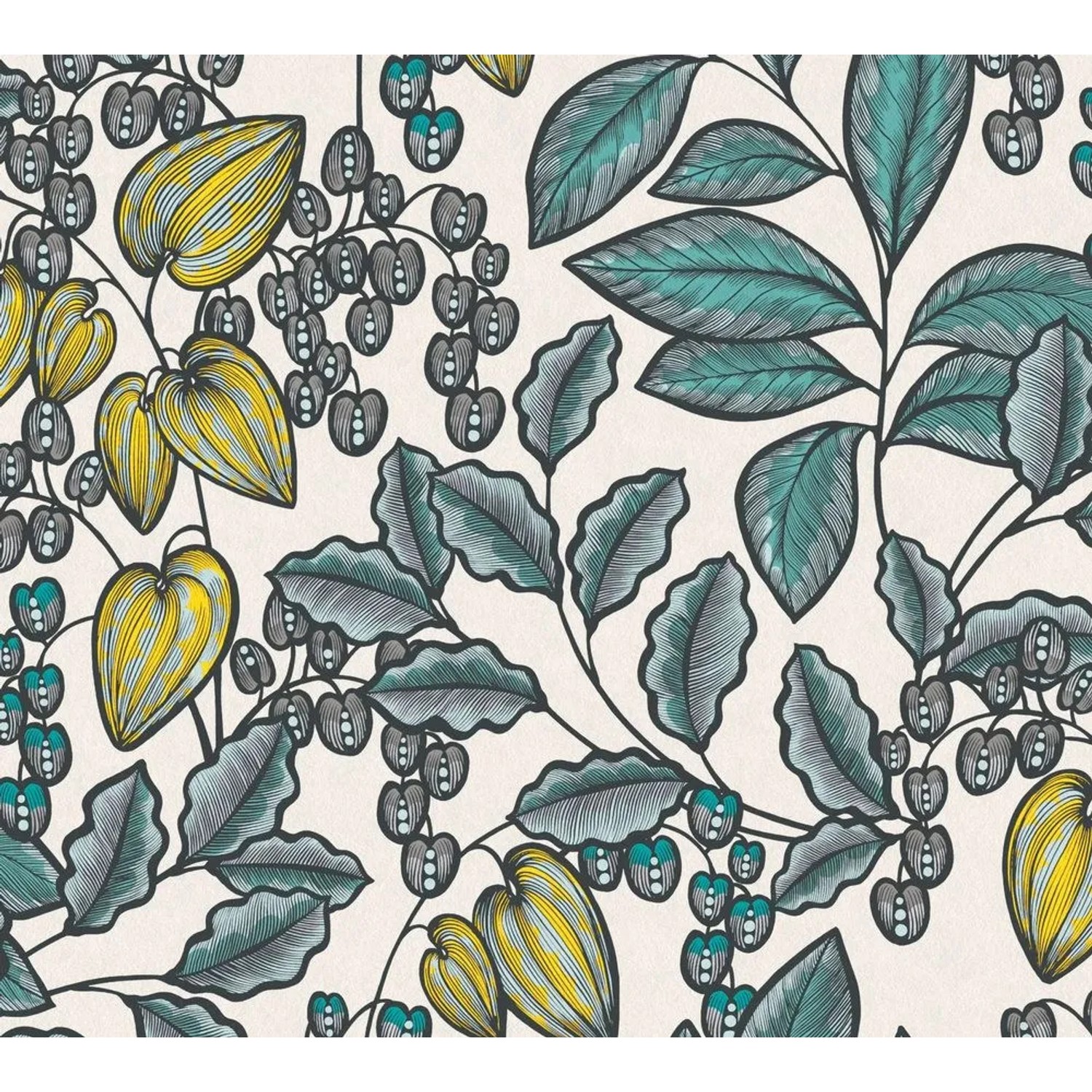 Tadessi Tapete Floral M1-No.1453 Vliestapete in Weiß
