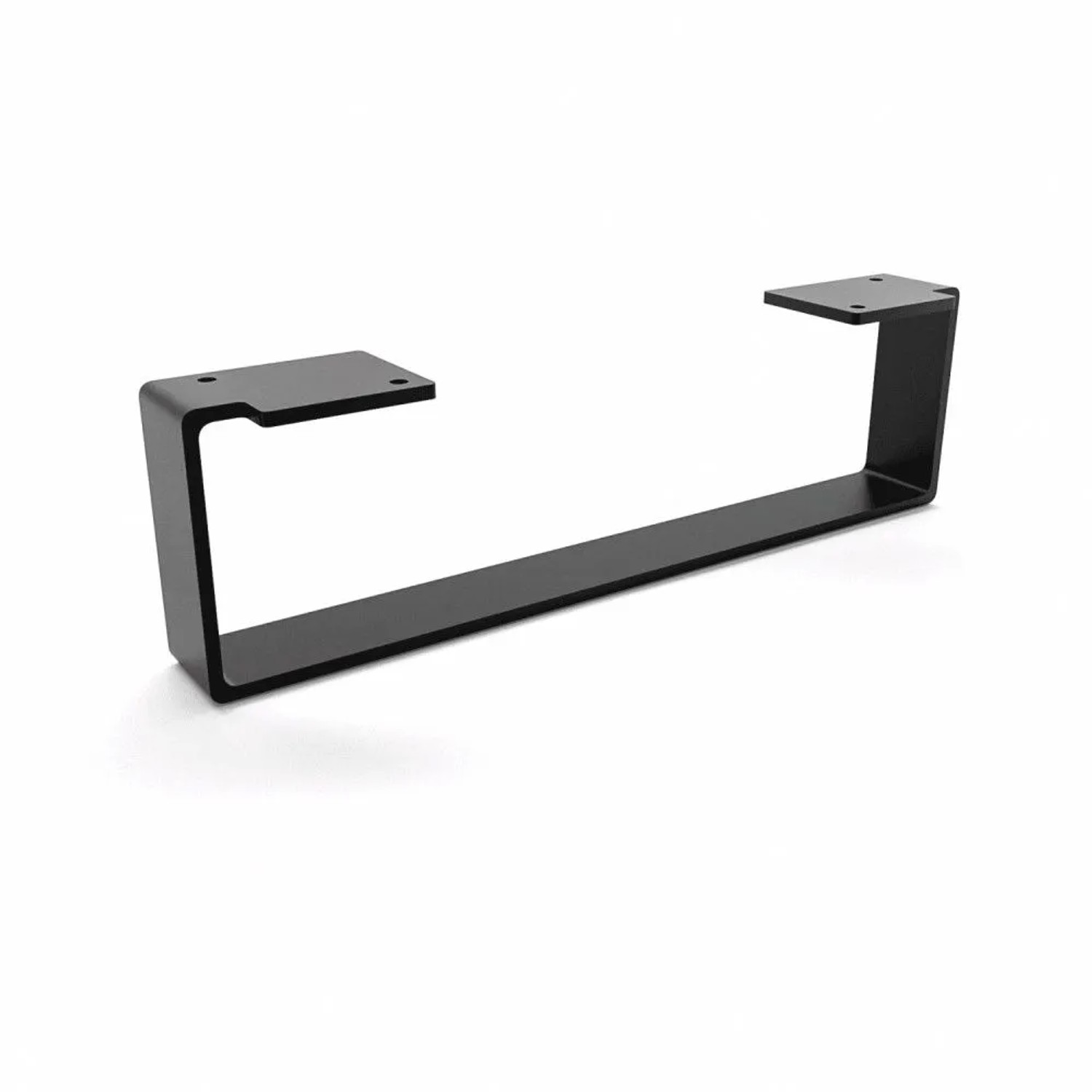 HEVVA Möbelbein LUXEMBURG 10 cm Hoch 35 cm Tief 1 Fuß Schwarz