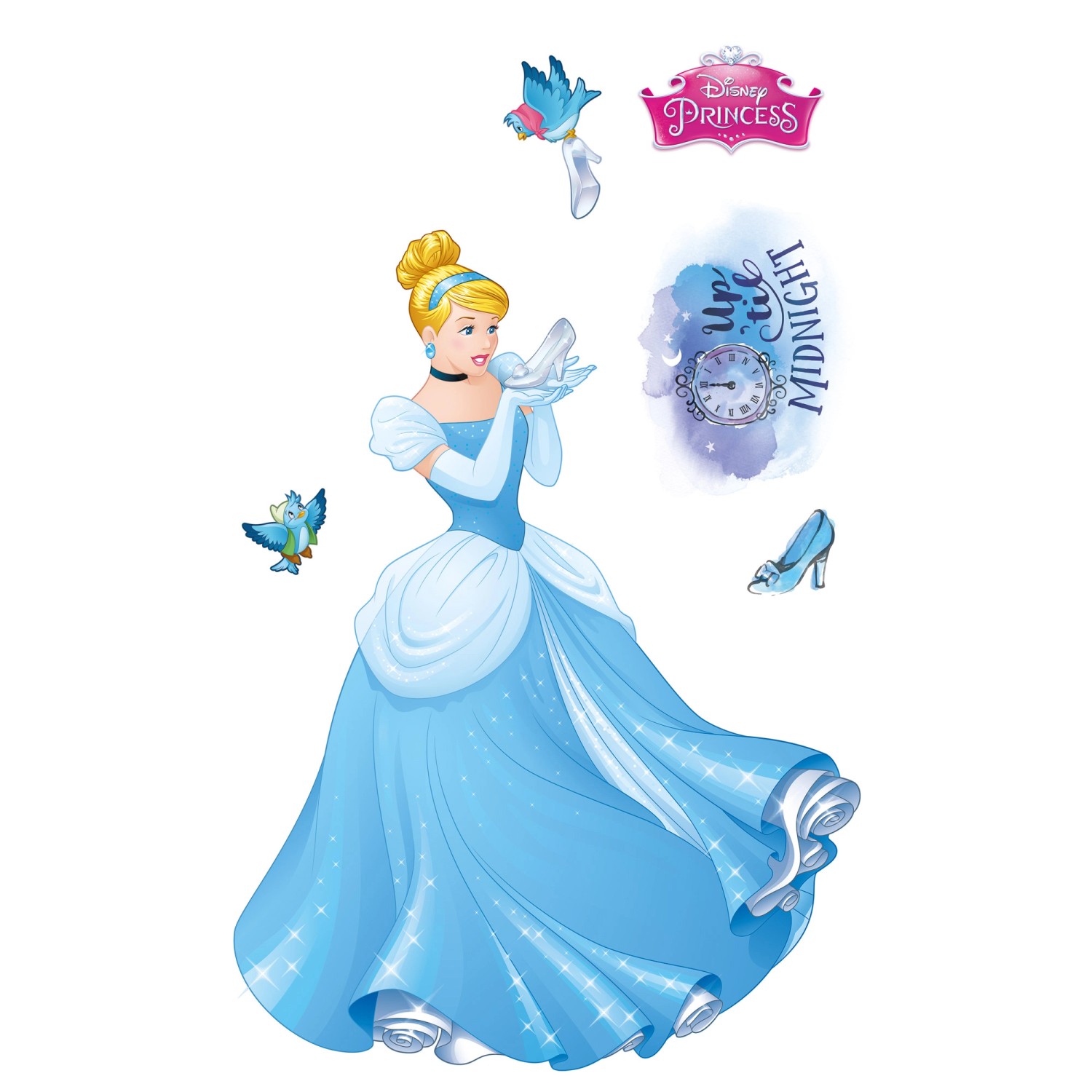 Disney Wandtattoo Aschenputtel Xxl Blau 127 x 200 cm 612430 günstig online kaufen