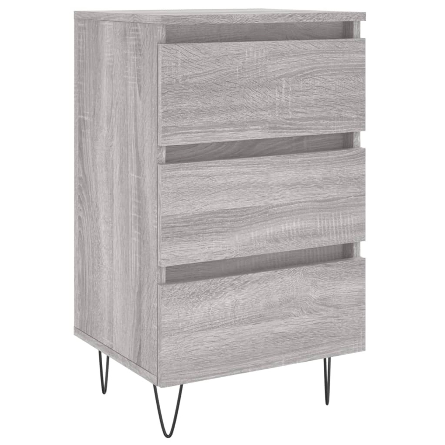 vidaXL Nachttisch Grau Sonoma 40x35x69 cm Holzwerkstoff Modell 2 günstig online kaufen