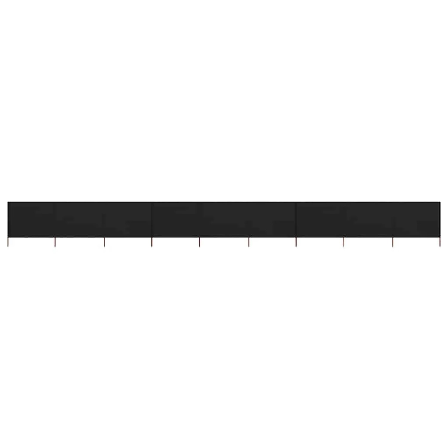 vidaXL 9 Teiliges Windschutzgewebe 1200 x 80 cm Schwarz 47190