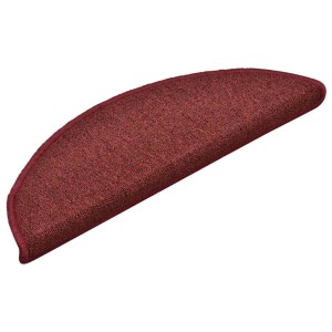 Rote Treppenmatte, 56x17 cm, aus Textil. Set mit 15 Stück für mehr Sicherheit auf der Treppe.