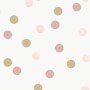Vliestapete mit rosa-goldenen Aquarell-Punkten von Superfresco Easy.