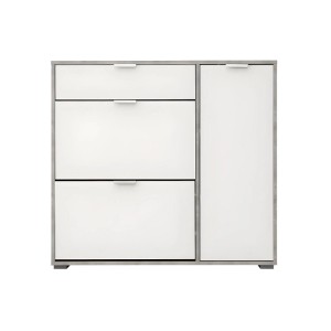 Vente-unique Schuhschrank Arietta Grau  Weiß 102 cm