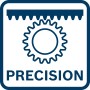 Symbol für Präzision der Bosch Professional Tischkreissäge GTS 100-254.