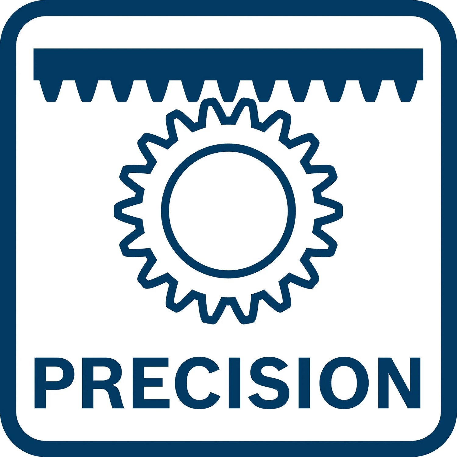 Symbol für Präzision der Bosch Professional Tischkreissäge GTS 100-254.
