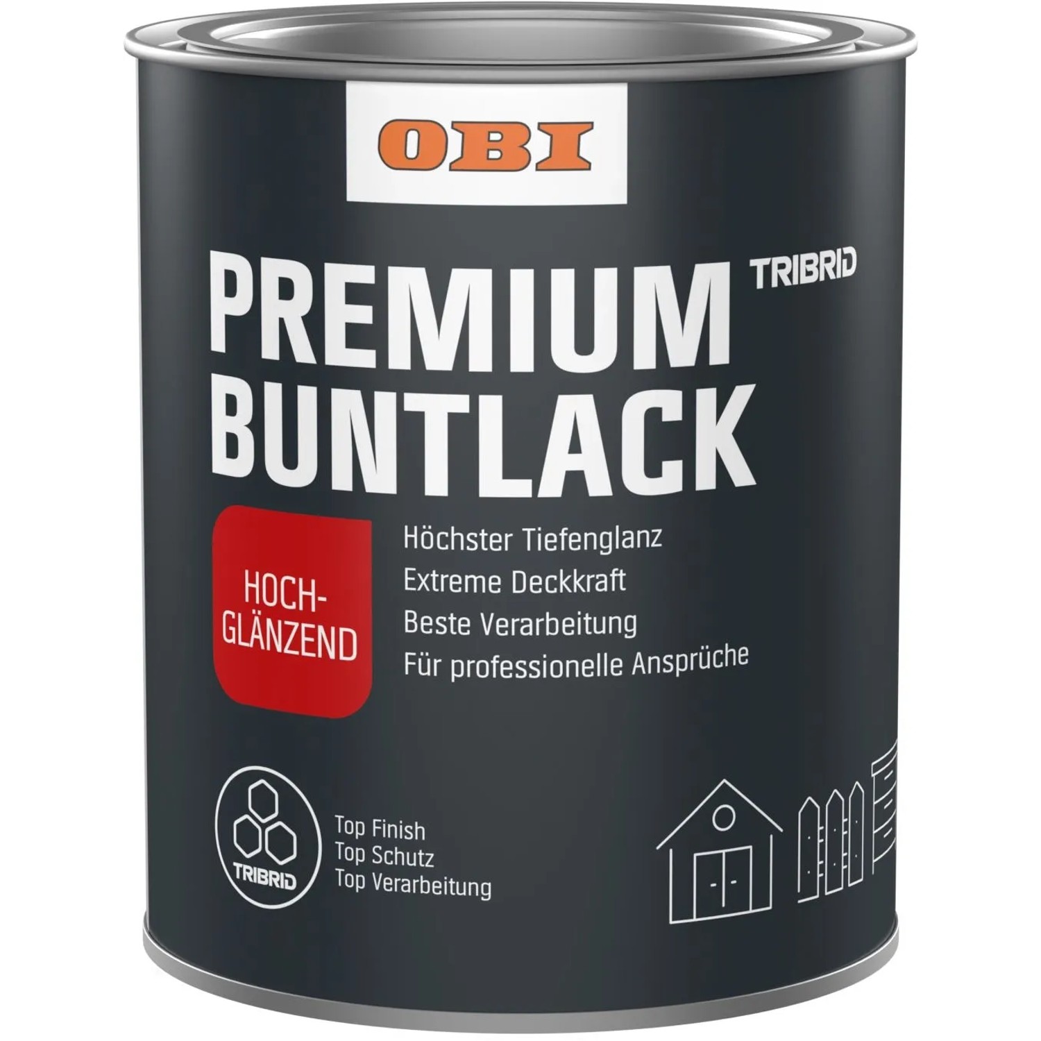 OBI Premium Buntlack Tribrid Salbeigrün Hochglänzend 375 ml