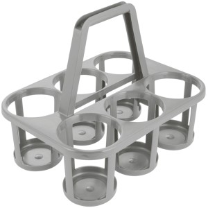 Grauer Ok Flaschenträger für 6 Flaschen, Küchenhelfer für Transport und Aufbewahrung.