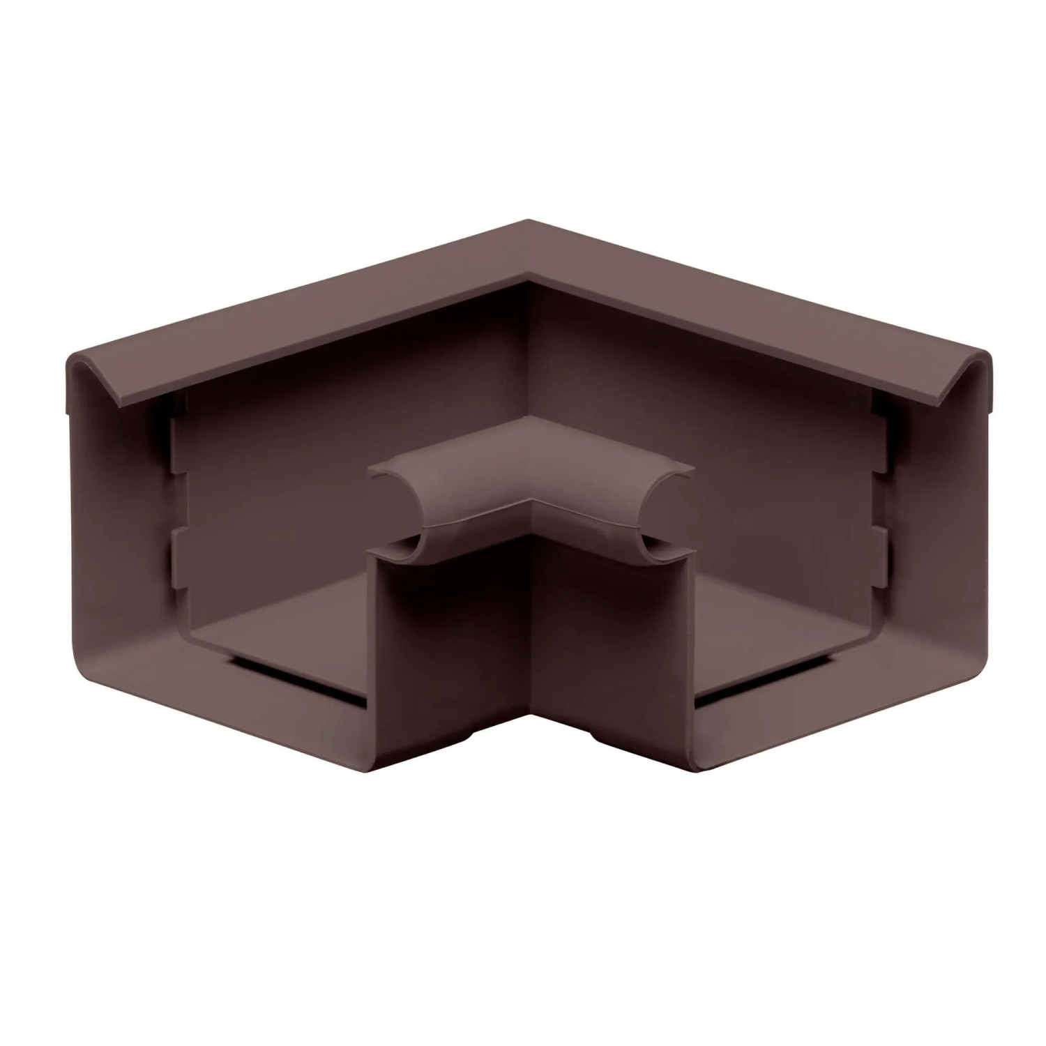 Inefa Rinnenwinkel 90 Grad Inneneck PVC NW 68 Kastenrinne Dunkelbraun